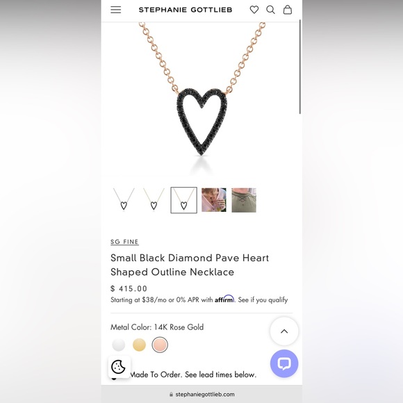 Stephanie Gottlieb Mini Initial Necklace Stephanie Gottlieb (SG Fine